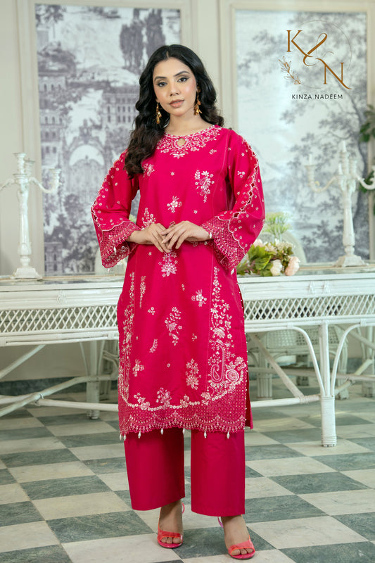 Scarlet Bloom 2PC Kinza Nadeem