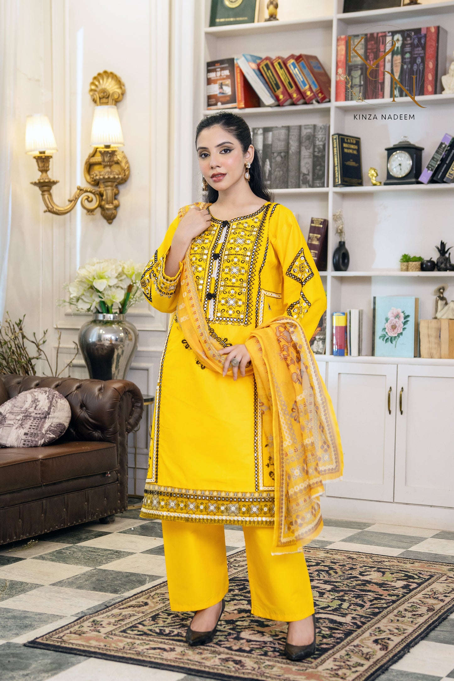 Golden Saffron 2PC Kinza Nadeem