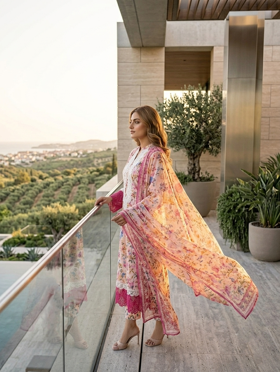 Gulbahar — 3Pc Printed Lawn Suit Kinzanadeem