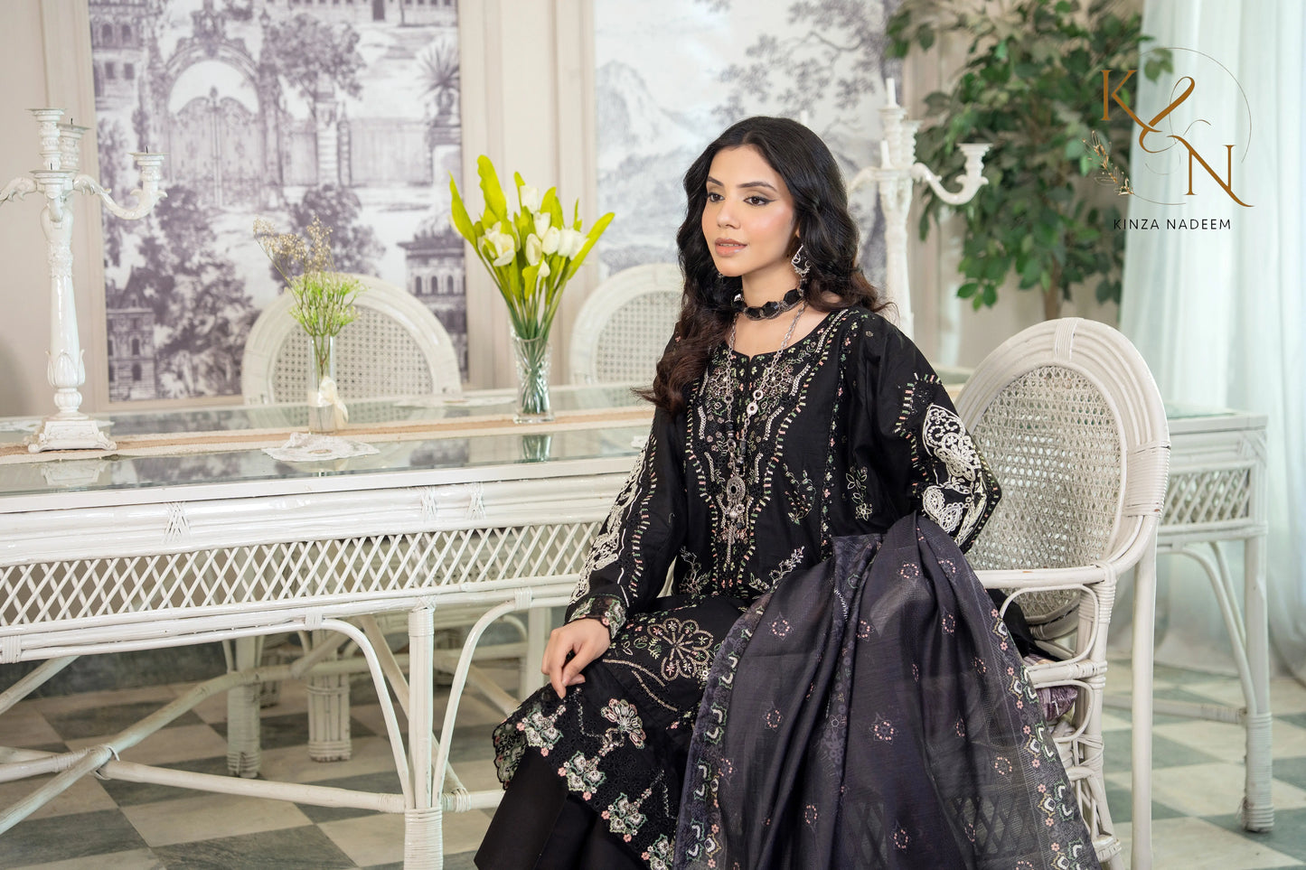 Monochrome Wave 3PC Kinza Nadeem