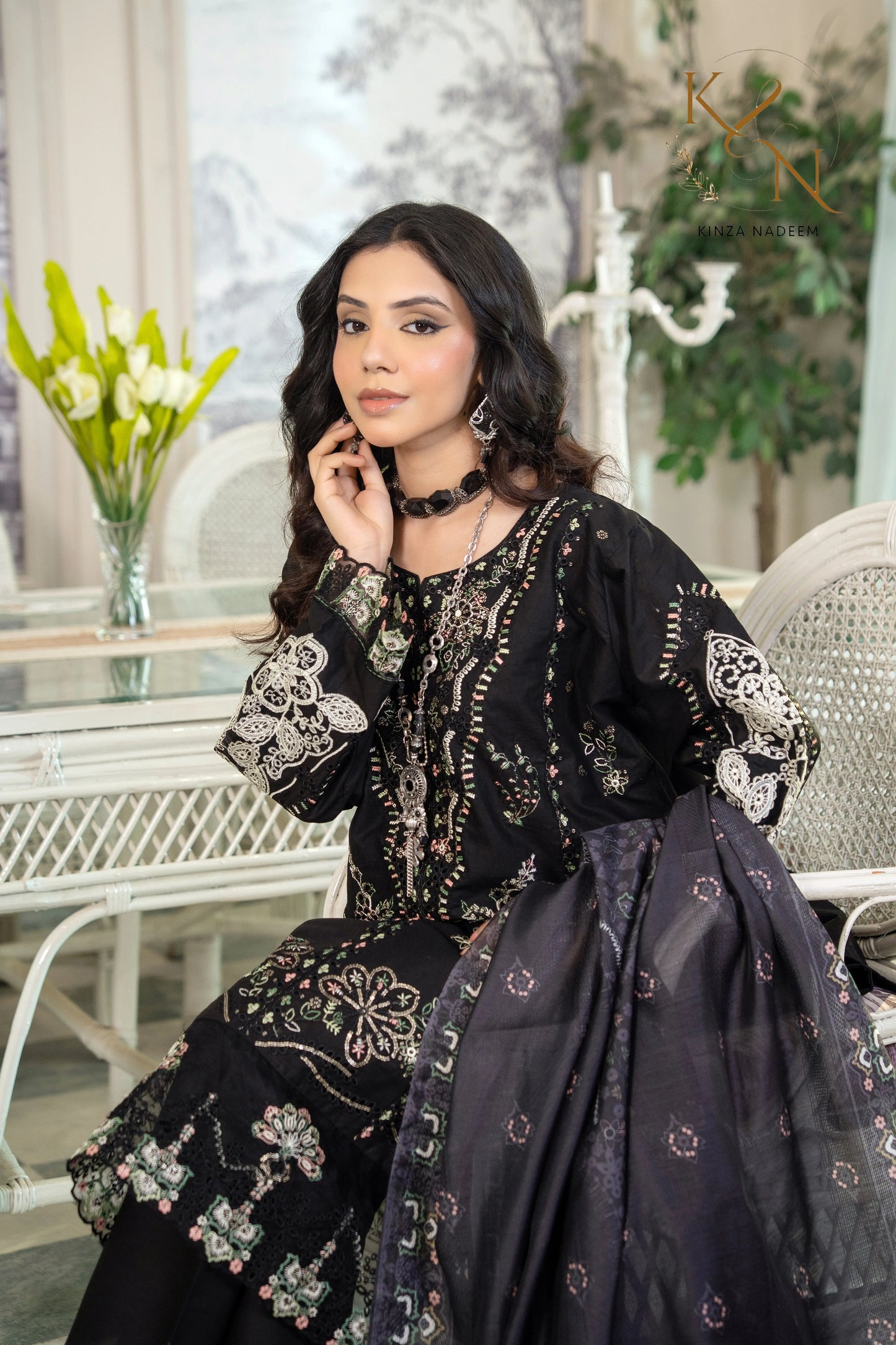 Monochrome Wave 3PC Kinza Nadeem
