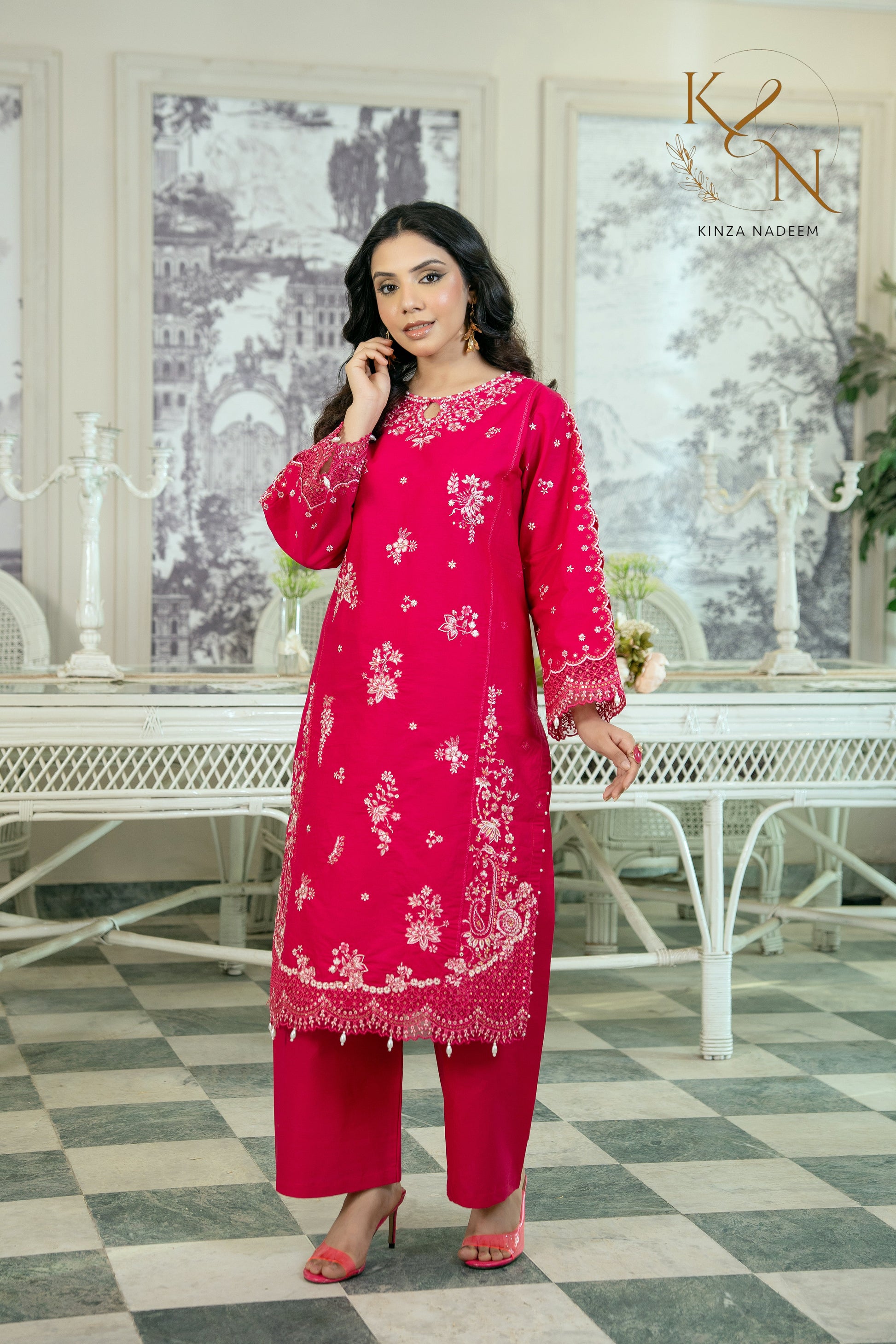 Scarlet Bloom 2PC Kinza Nadeem