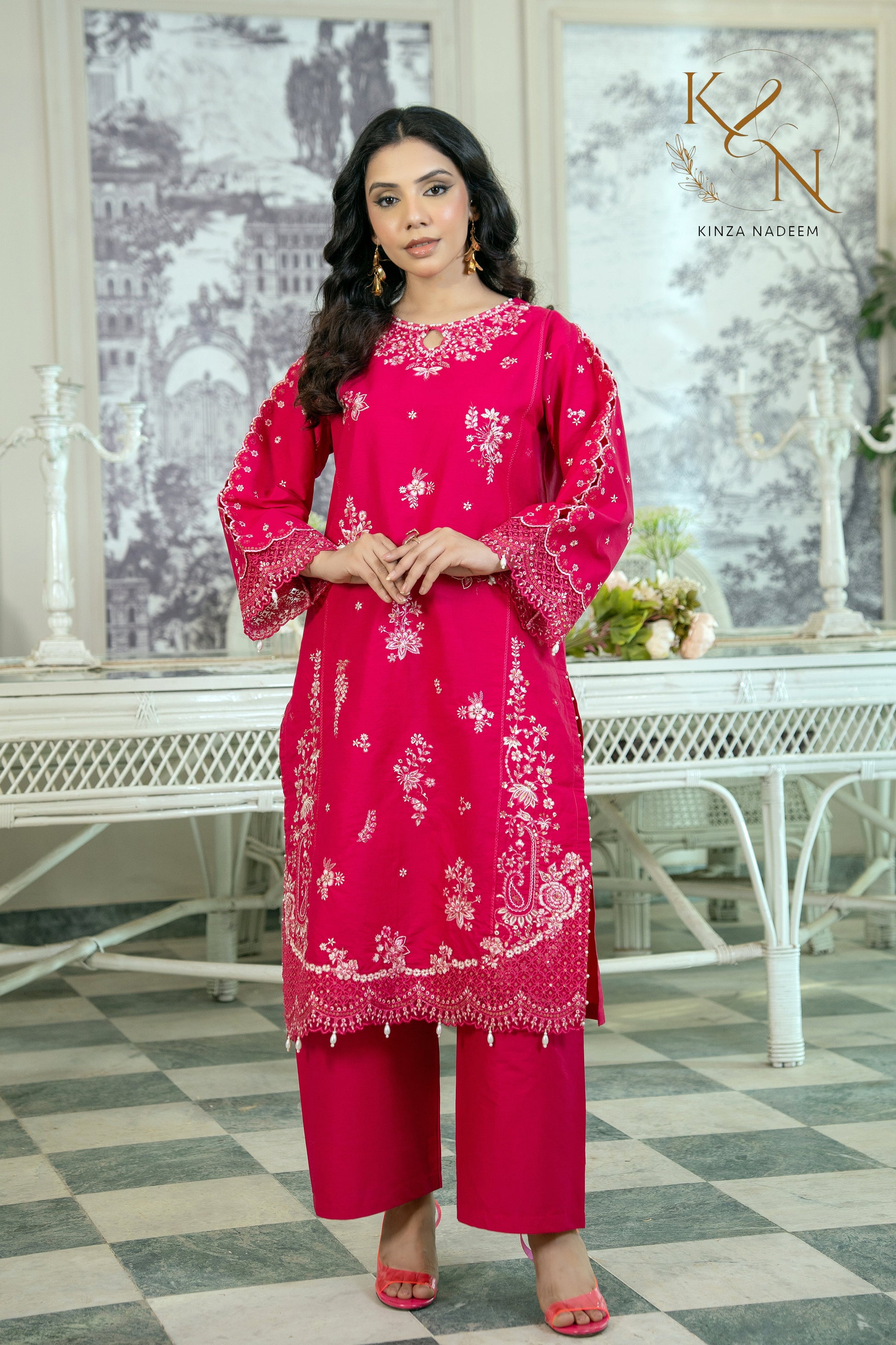 Scarlet Bloom 2PC Kinza Nadeem