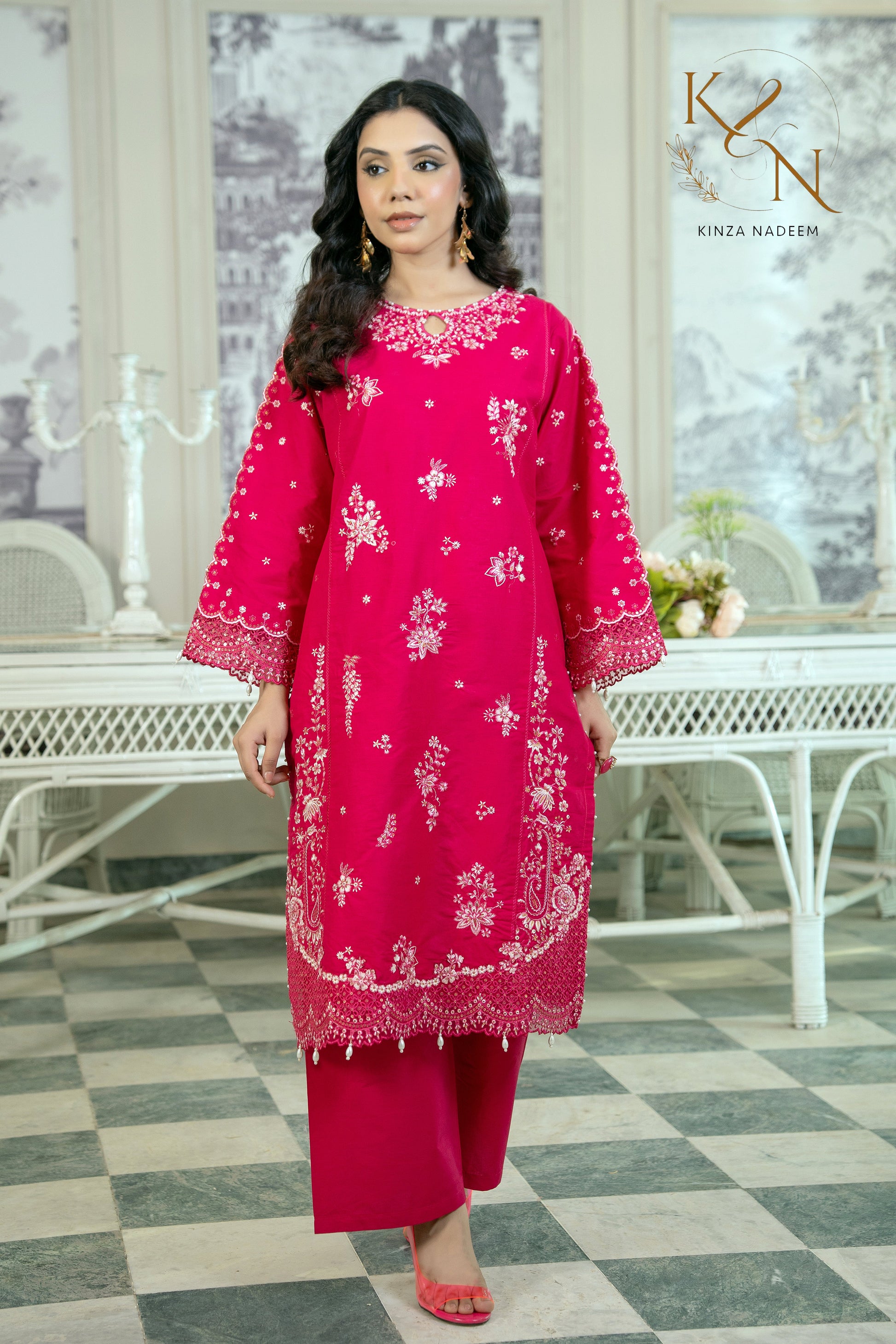 Scarlet Bloom 2PC Kinza Nadeem