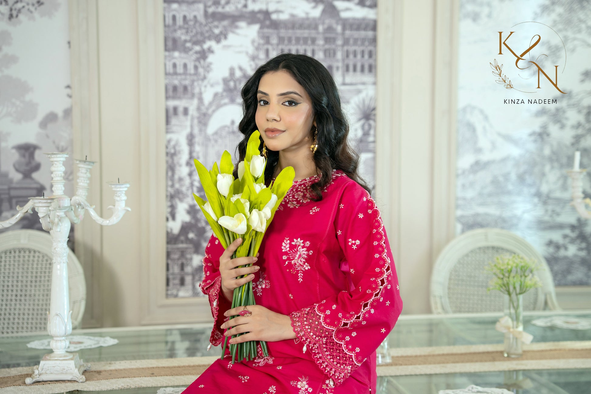 Scarlet Bloom 2PC Kinza Nadeem