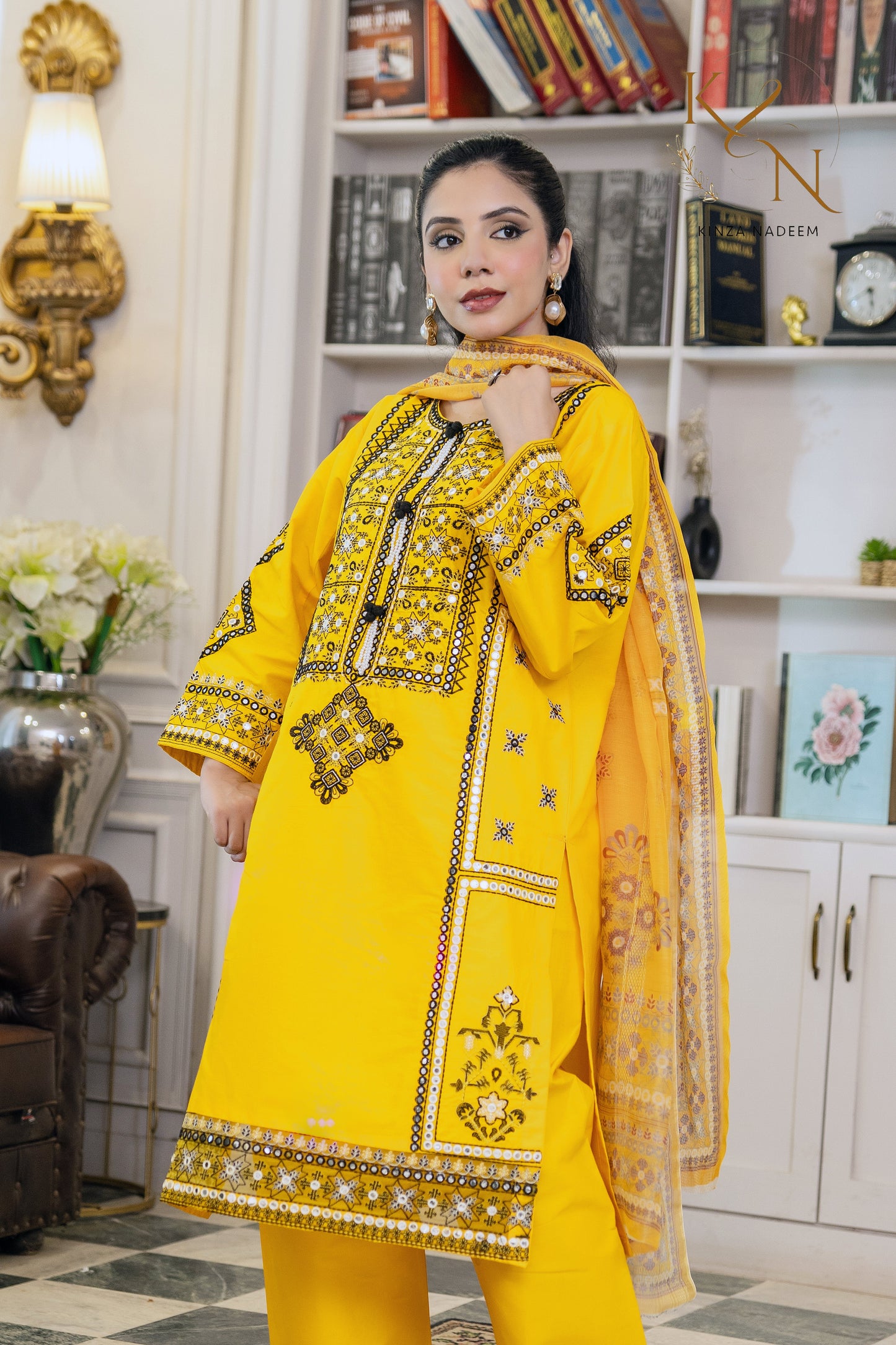 Golden Saffron 2PC Kinza Nadeem