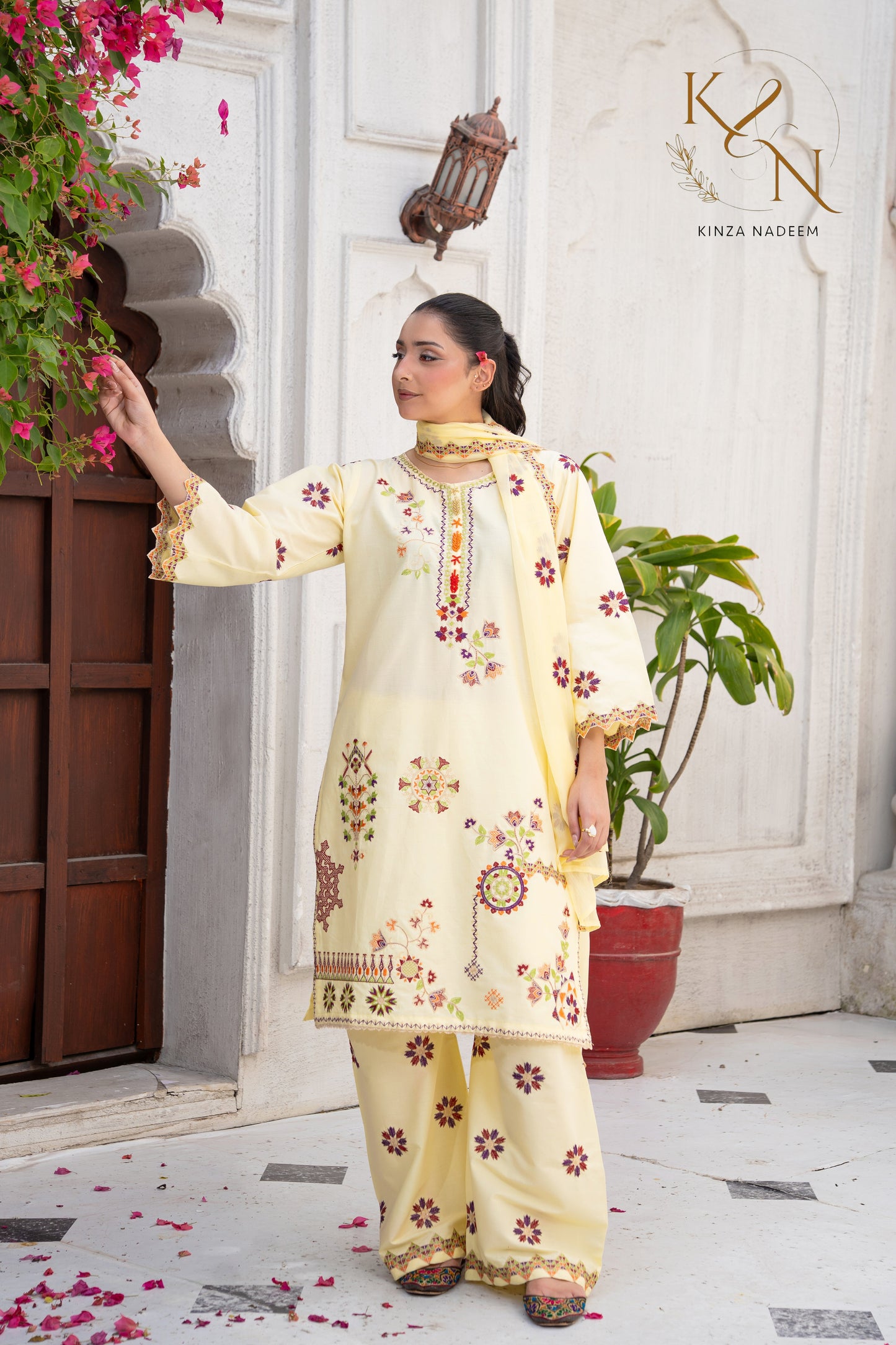 Ivory Bloom 3PC Kinza Nadeem