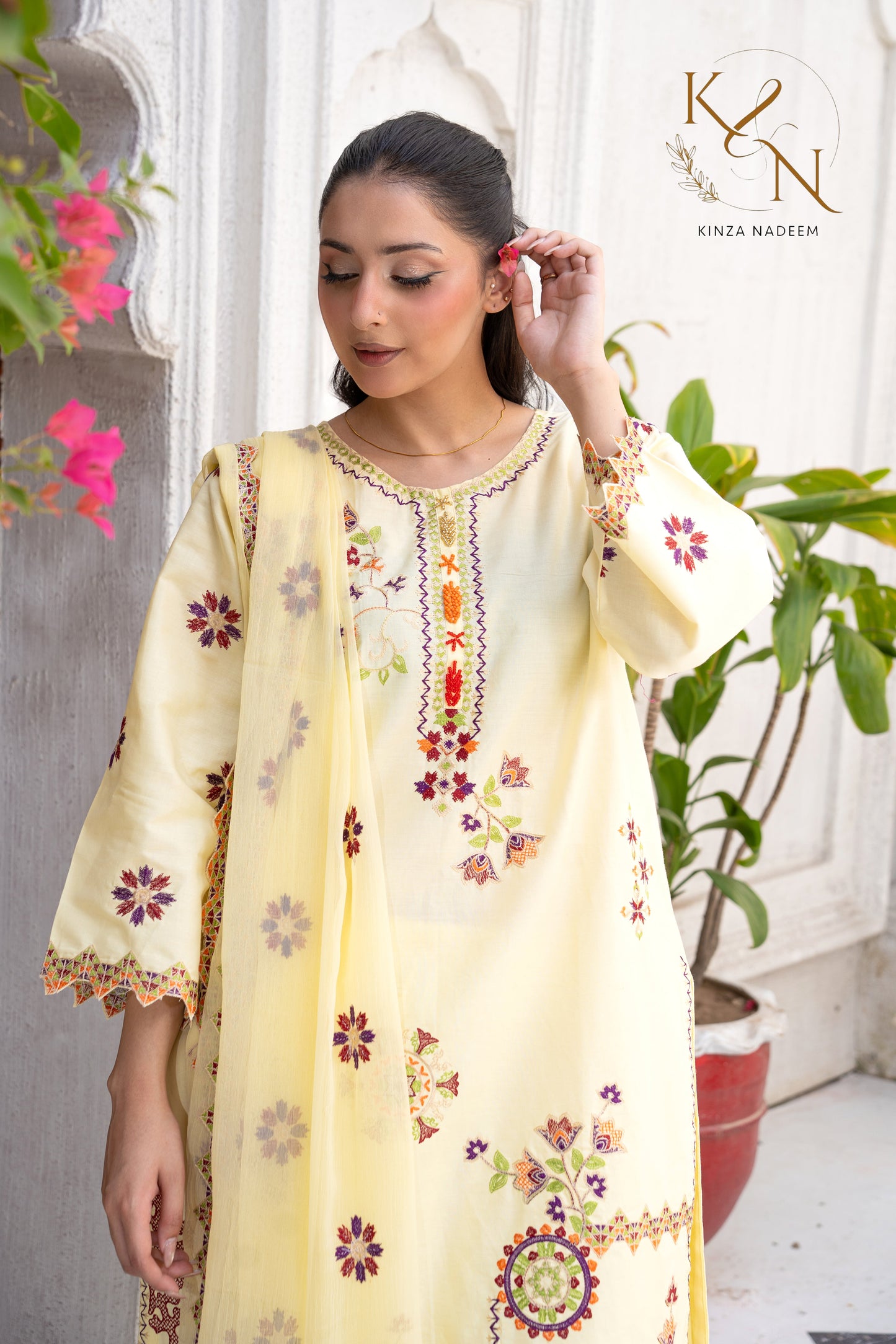 Ivory Bloom 3PC Kinza Nadeem