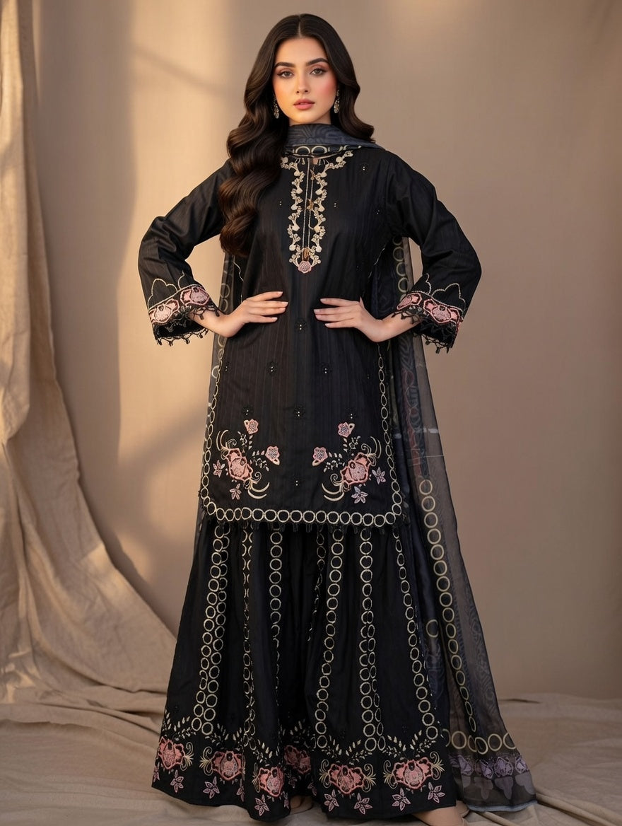 Mahveen — 3Pc Embroidered Luxury Suit Kinza Nadeem