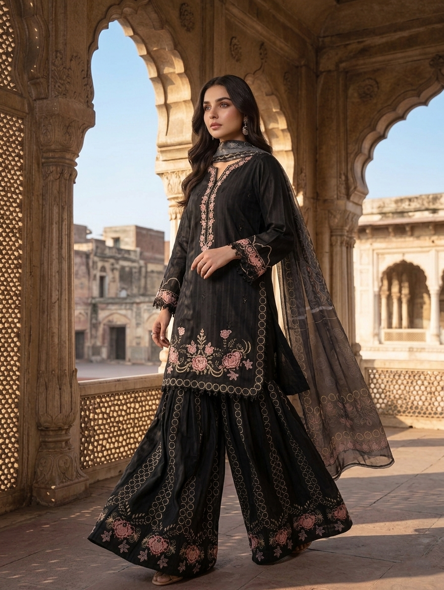 Mahveen — 3Pc Embroidered Luxury Suit Kinza Nadeem
