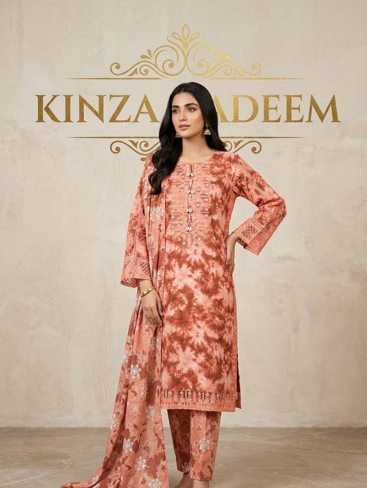 Eshal — 3Pc Printed Lawn Suit Kinza Nadeem