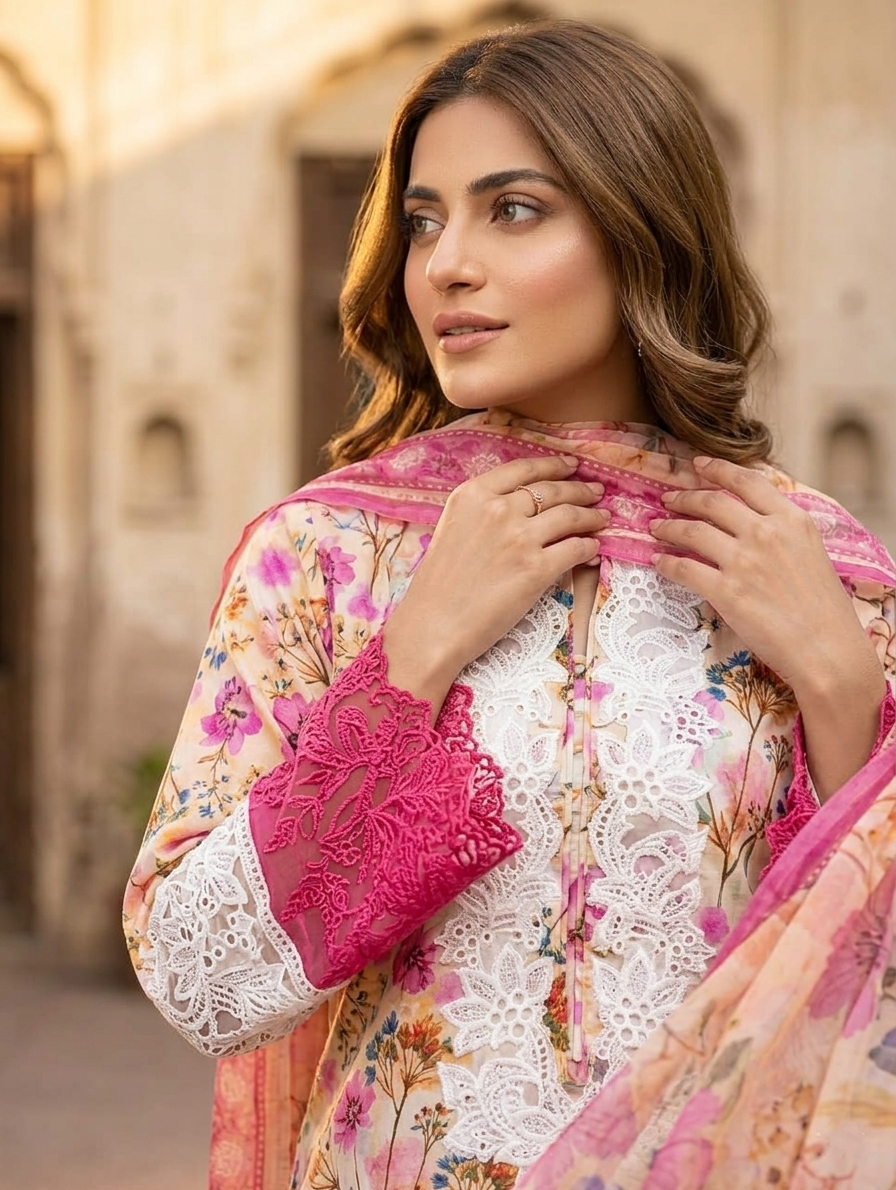 Gulbahar — 3Pc Printed Lawn Suit Kinzanadeem
