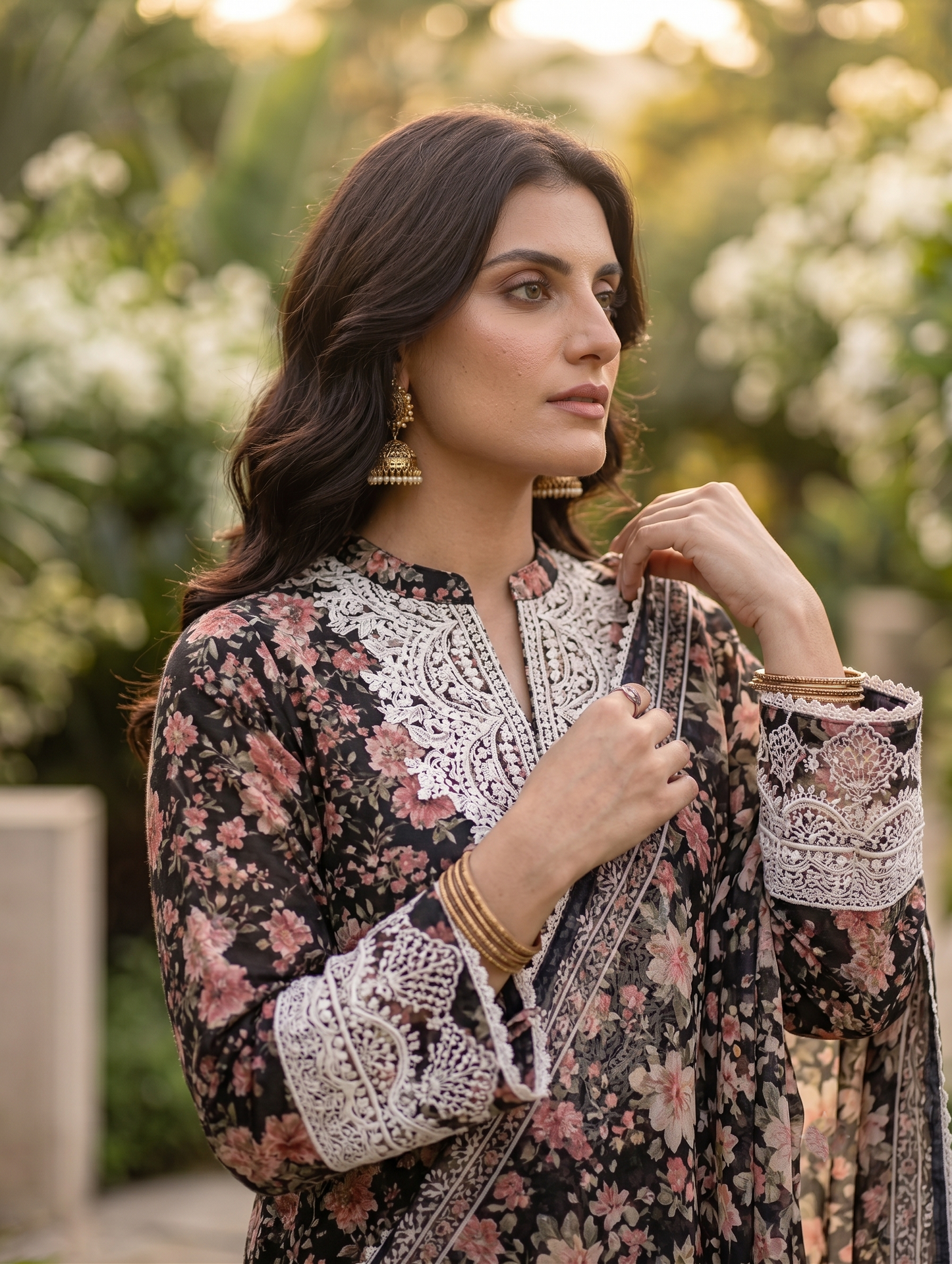 Purple Blossom — 3Pc Printed Lawn Suit Kinzanadeem
