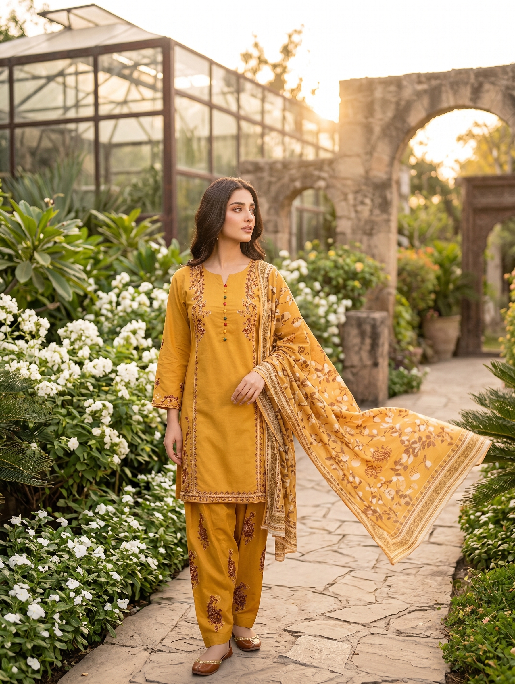 Zareen Paisley — 3Pc Embroidered Lawn Suit Kinzanadeem